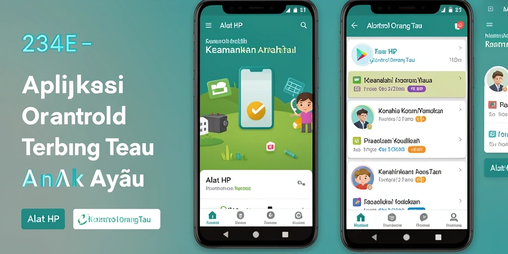 Tampilan antarmuka aplikasi Kontrol Orang Tua 234E yang user-friendly.