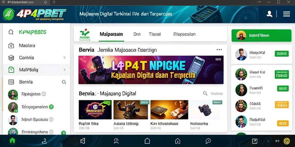 Tampilan antarmuka 4P4PBET yang menarik dan user-friendly.