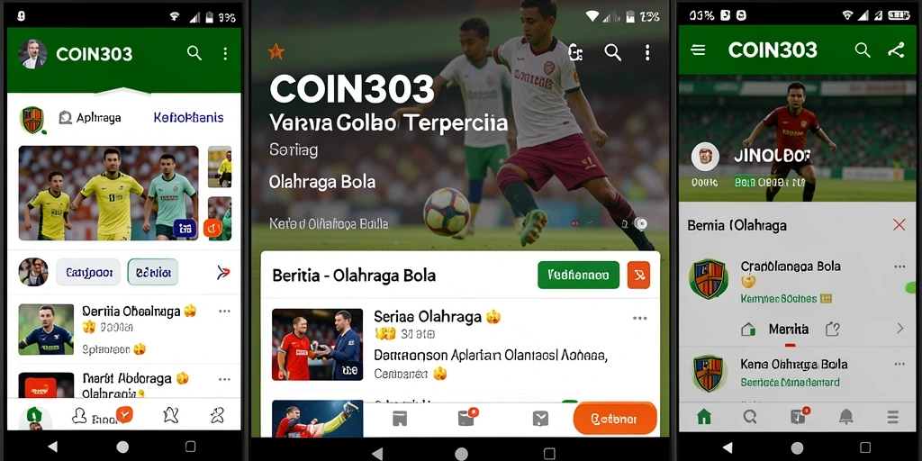 Antarmuka COIN303 yang menarik dan informatif tentang olahraga bola.