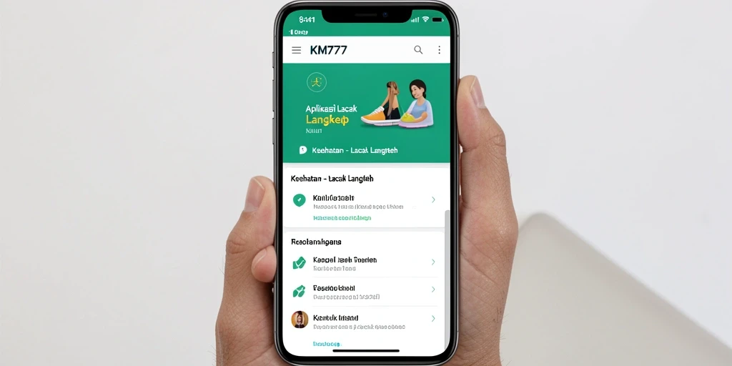 Antarmuka KM777 yang sederhana dan fungsional untuk pelacakan langkah.