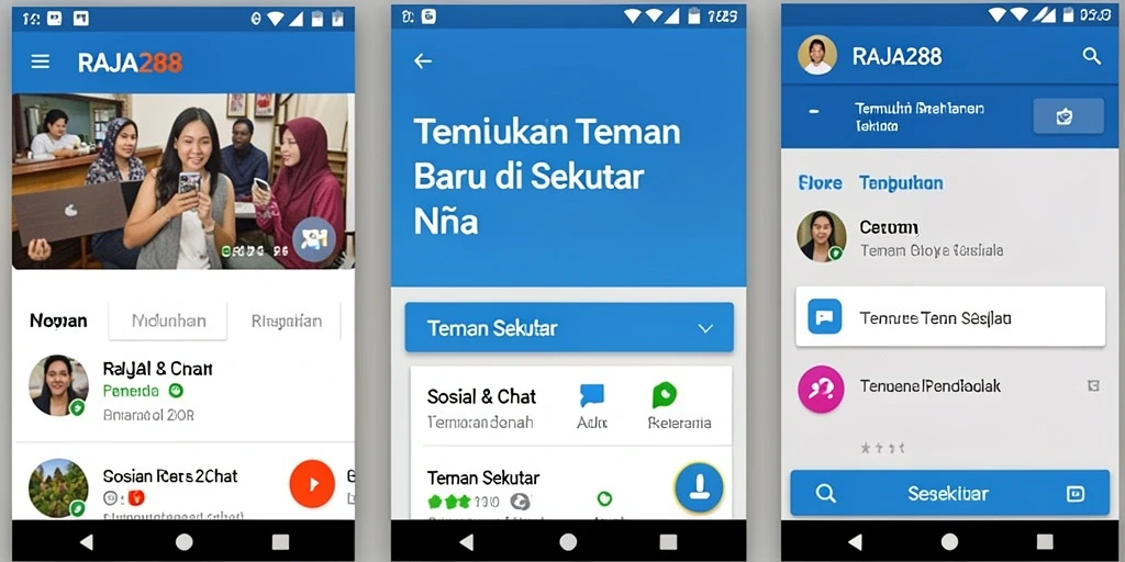 Antarmuka RAJA288 yang modern dan fungsional untuk menemukan teman baru.