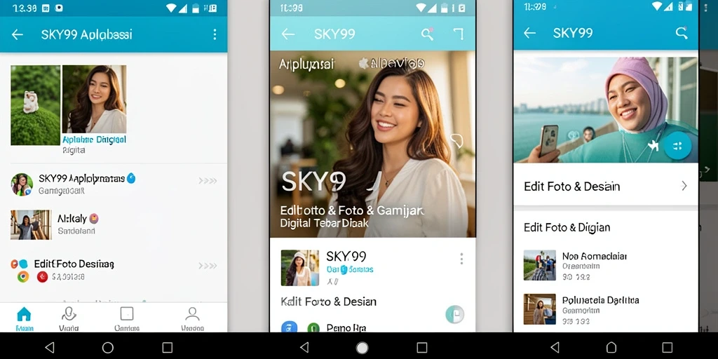 Antarmuka aplikasi SKY99 yang sederhana dan fungsional.