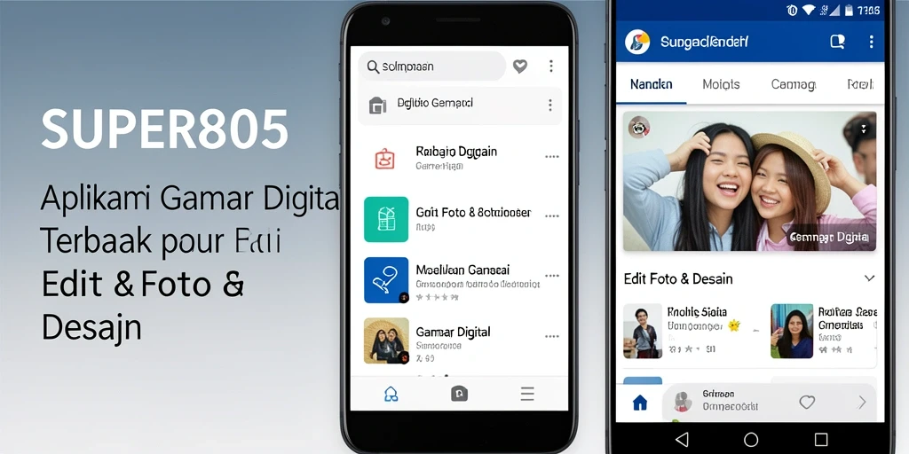 Antarmuka dan fungsi menarik dari aplikasi Gambar Digital SUPER805.