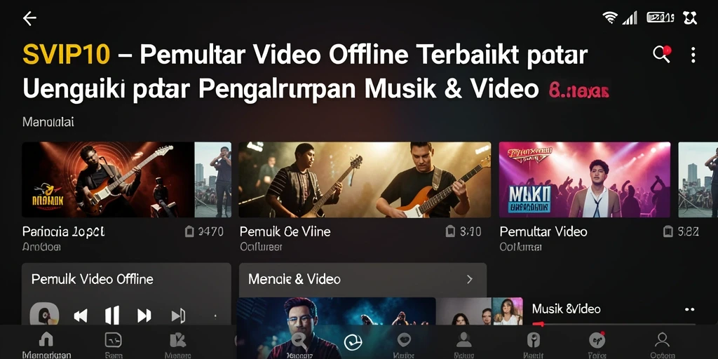 Antarmuka SVIP10 yang ramah pengguna dan fungsional untuk Pemutar Video Offline.