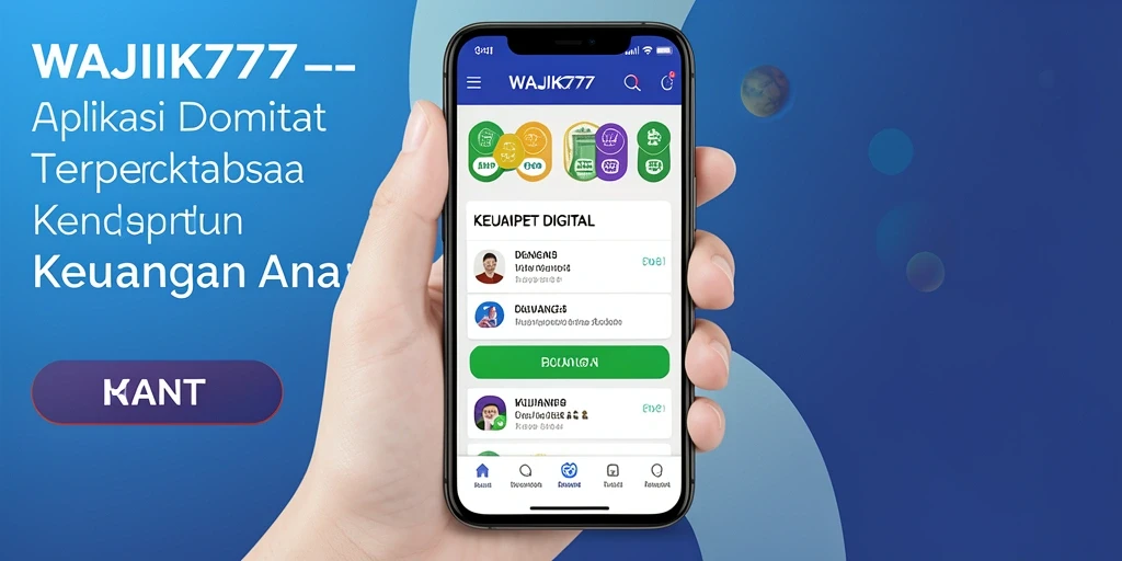 Tampilan aplikasi WAJIK777 yang modern dan fungsional.